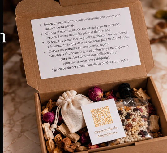 Kit individual de ritual de abundancia personalizado